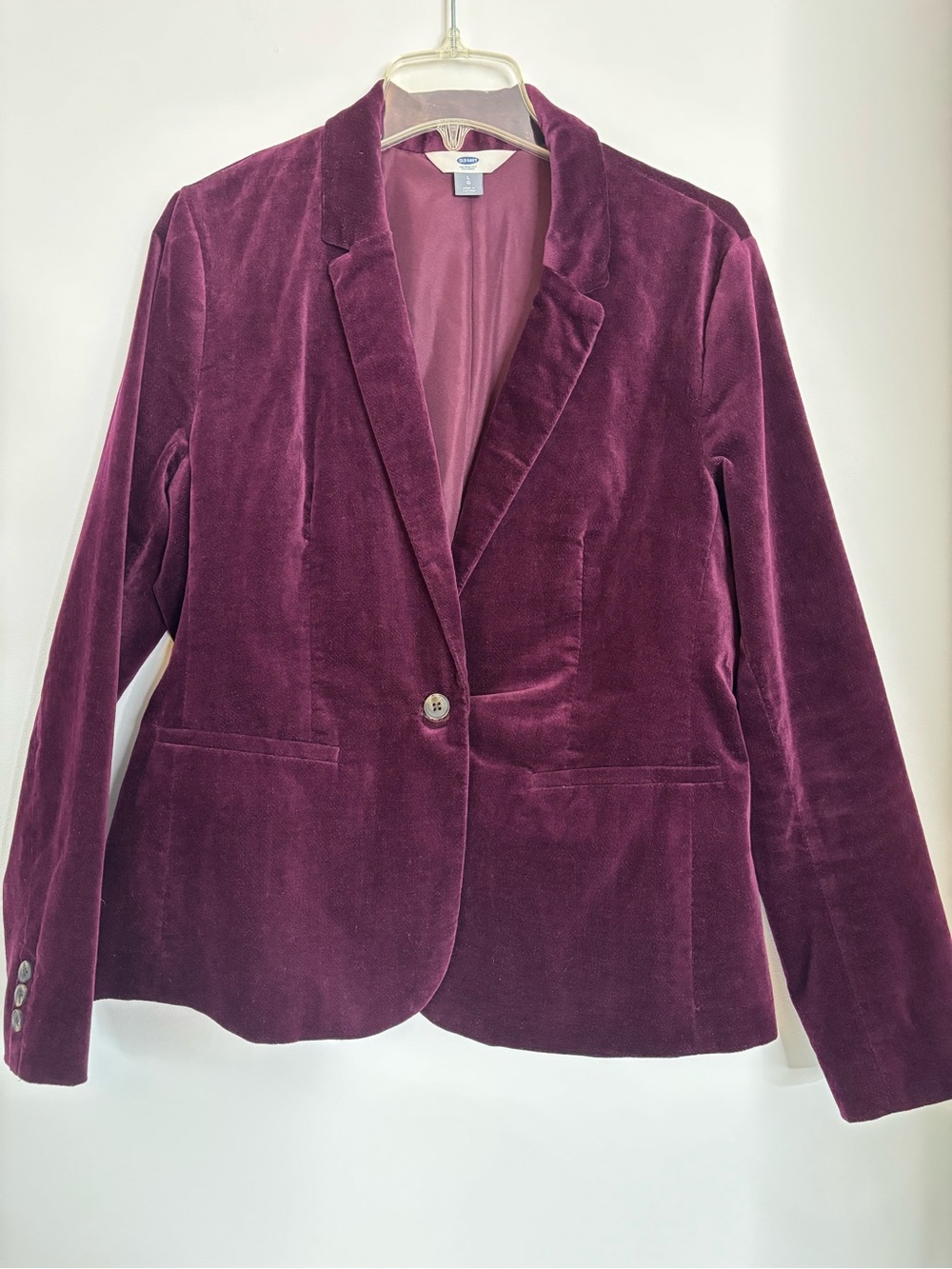 Old Navy Women’s Velvet Blazer - Burgundy